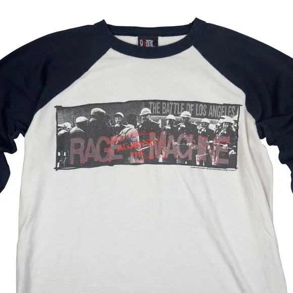 Vtg Rage Against the Machine Battle of Los Angeles Raglan Tee Men's M Giant 2000